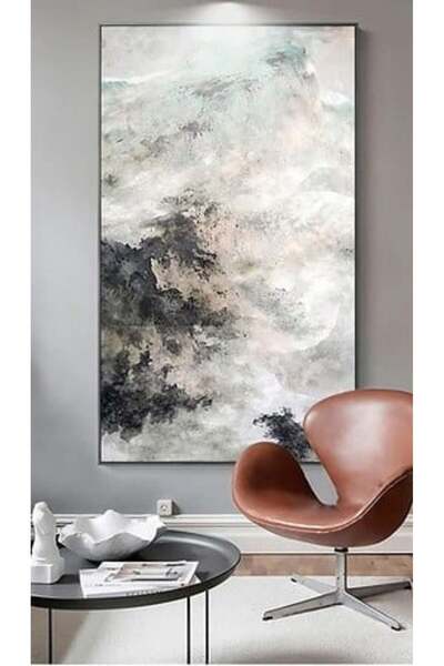 lawhat لوحات فنية تجريدي مطبوعة على قماش الكانفس موديل ( 2136)