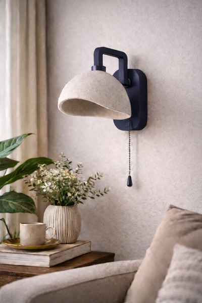 Limon 3D Desing Şarjlı Kablosuz Duvar Apliği LED Işıklı - Modern Başucu Lamba...