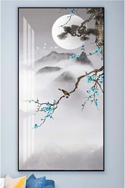 lawhat لوحات فنية مطبوعة عصفور واغصان على قماش الكانفس موديل (2652)