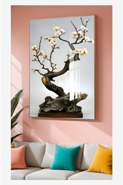 lawhat لوحة فنية مطبوعة ديكور غرفة المعيشة على شرفة زهرة البرقوق الفرنسية في ...