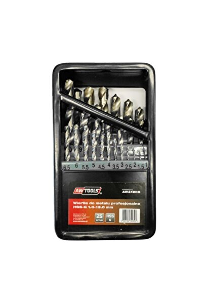 AwTools Set burghie metalice, AW41205, HSS-G, 1.0-13.0mm, 25 buc.