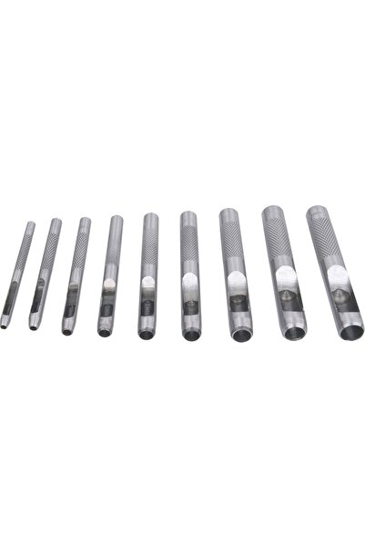 EXTOL CRAFT Leather punch, 9-piece set, 2-10mm, 10266