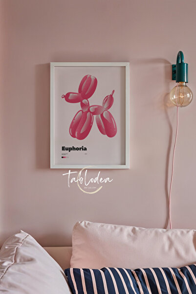 tablodea Tablou cu câine cu balon roz în stil Pinterest TD Decor de perete mo...