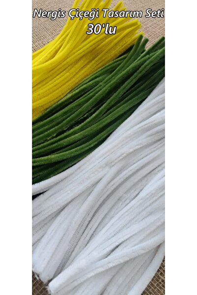 hobidaşım DIY Nergis Çiçeği Bahar Kiti - 30 Parça Şönil Sanat Seti