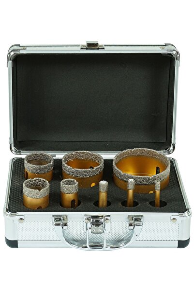 VERKE Set de 8 carote diamantate, pentru plăci ceramice, beton, piatră, V05091,