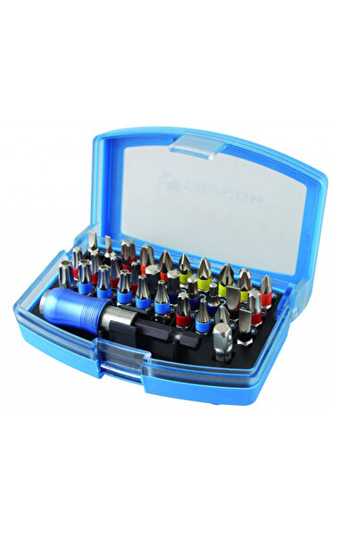 Hogert Set de biți, Hogert, 1/4", cu adaptor, 32 de bucăți