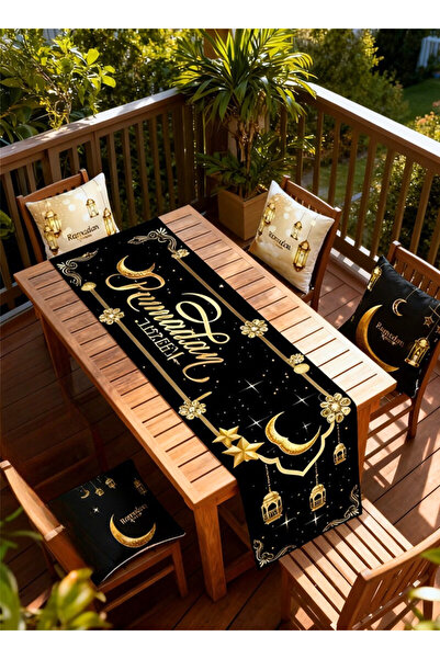 Yoawllty 5-Piece Ramadan Decorations Set with 1 pcs Ramadan Table Runner and ...