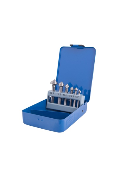 EXTOL CRAFT 6-piece set of 90° conical cutters, EXTOL CRAFT, 20094, 6.3-20.5mm