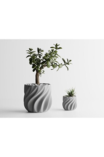 Sani Decorative pot Sani, Venice 119 x 119 x 112 mm, Light Grey Matt