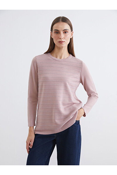 LC Waikiki Crew Neck Striped Women's Knitwear Sweater