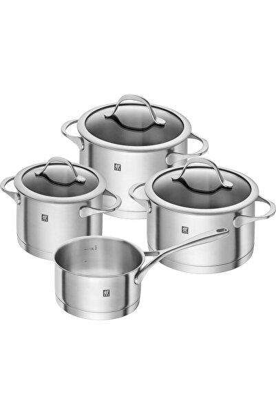 ZWILLING Essence Zestaw 4 Garnków ZE Stali Nierdzewnej Z Pokrywkami