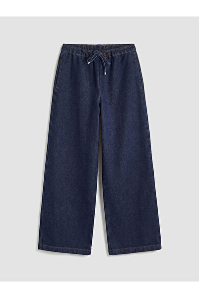 LC Waikiki Peak Yeni Sezon Beli Lastikli Wideleg Kadın Jean Pantolon