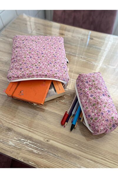 Handmade Elyaflı Kitap Kılıfı + Kalemlik Seti Tablet Kılıfı & Hediye El Yapım...