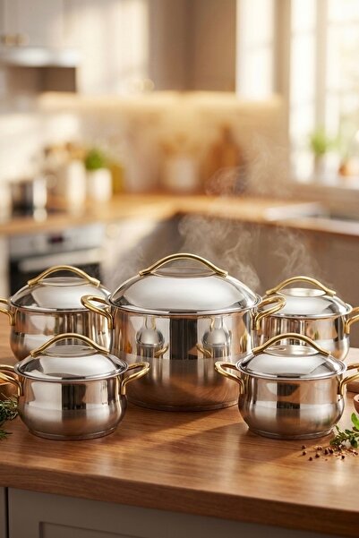 ERENA Gold Tencere Seti 10 pieces