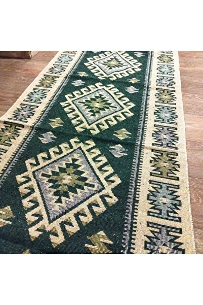 OMS Green woven rug E 60 x 150 cm