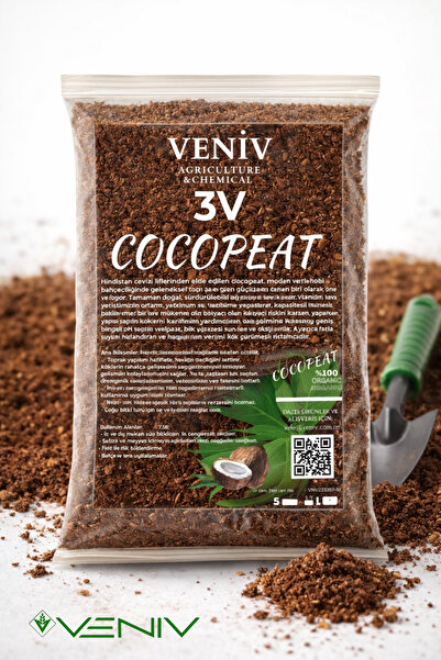 VENİV Cocopeat (Kokopit) – %100 Doğal Hindistan Cevizi Torfu - Bitki Toprağı ...