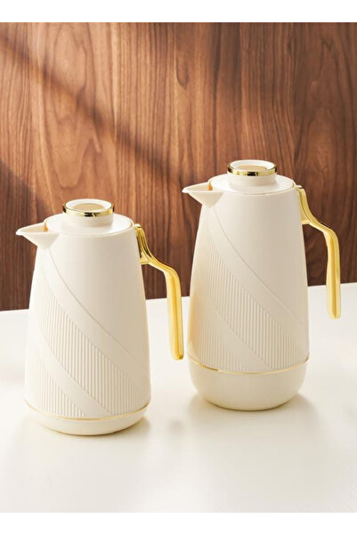 ALQANNAS Set of 2 High-Quality Tea & Coffee Thermoses, 1 L & 0.7 L Capacity