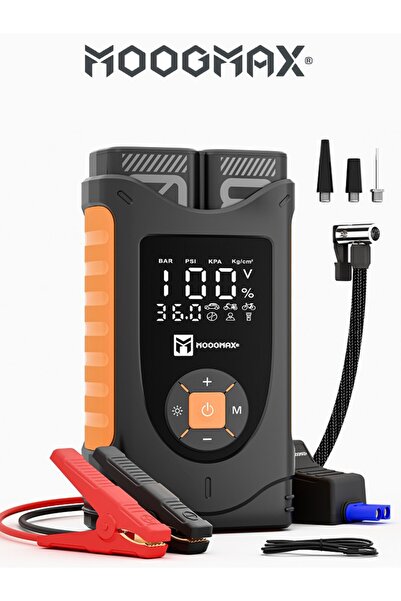MOOGMAX اشتراك بطاريه سياره متنقل ببطارية 12000 مللي امبير. شاحن بطارية سيارة...