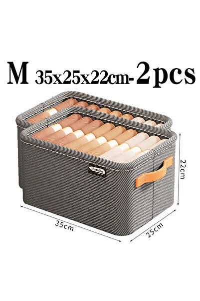 Choice منظم ملابس رمادي متوسط الحجم (قطعتان) سميك، مناسب لتخزين البناطيل والك...