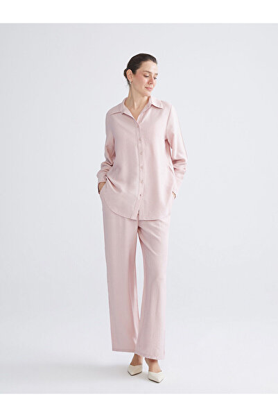 LC Waikiki Elastic Waist Textured Women's Trousers