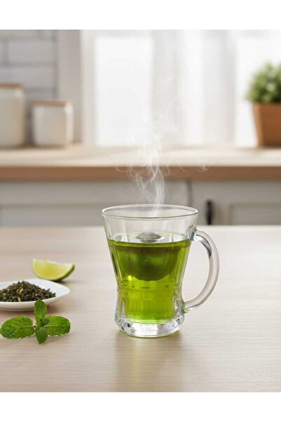 Veyla Style 6'lı Cam Kulplu Çay Bardağı Seti