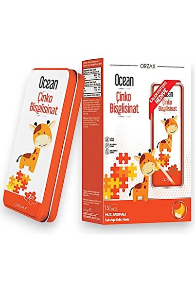 Orzax Ocean Cınko Bısglısınat Surup 150 Ml 7,5Mg Metal Kalemlık Hedıyelı