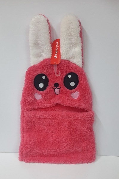 ydn 3-8 Yaş İçin Kız ve Erkek Çocuk Figürlü Kulakli Peluş Boyunluklu Bere, Ta...