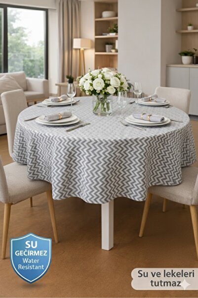 Rona Home Prva klasa Okrugla Stolnjak Vodootporno Otporno na fleke Kuhinjska ...