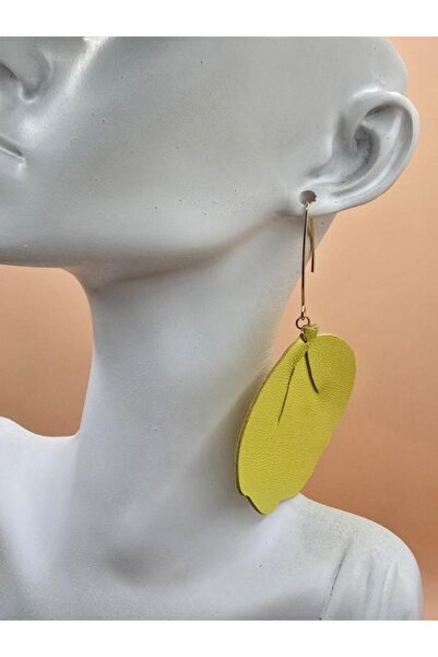 Verdandi Leather SPRING YELLOW Earrings