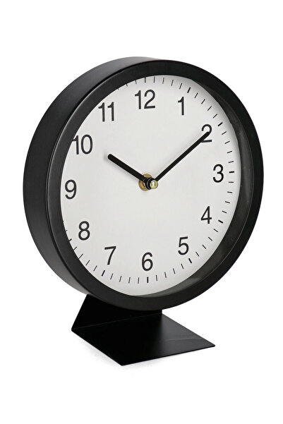 Bizzotto Black and White Table Clock Timothee 20x8.7x24 cm