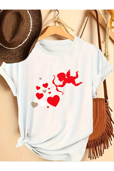 Deocept Couple Combination 1 Piece Valentine's Day Printed Comfortable Fit T-...