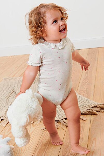 Tchibo Toddlers Girl 2 Pieces Printed Short Sleeves Bodysuit, Pink