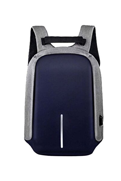 Generic Antitheft Backpack Navy Blue/Grey