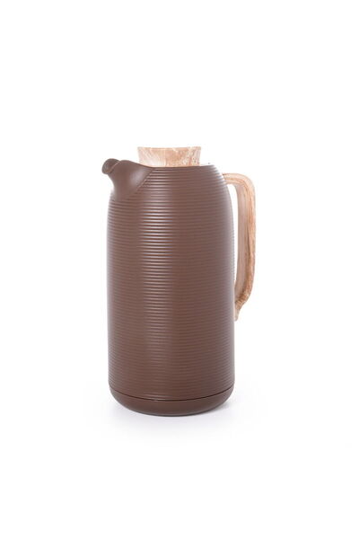 Carmen ترمس يدوي 1 لتر بني اللون بنقشة الرخام