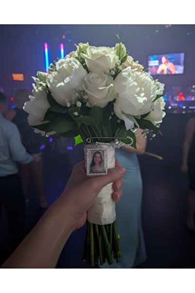 DKD Gelin Buketi Anı Charmı - İğneli Gelin Çiçeği Hatıra Çerçevesi - Düğün Ha...