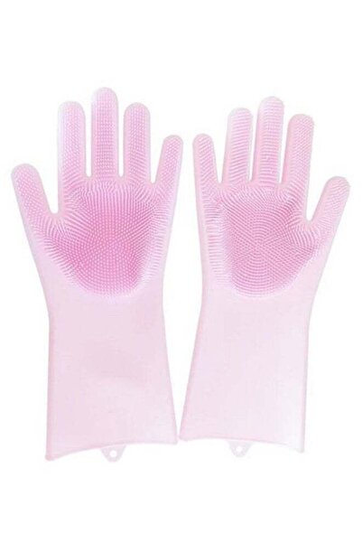 Generic Pair Of Dishwashing Gloves Pink 30cm