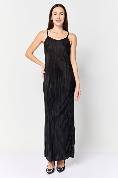 Happiness İstanbul Women Textured Maxi Dress, Black