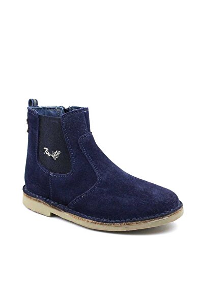 tino Lightweight children's boots, made of genuine suede leather 3214-BLEUMAR...