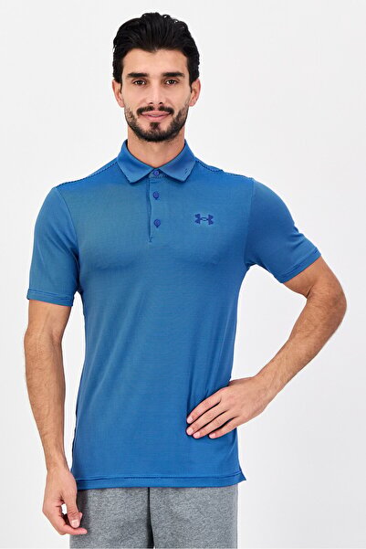 Under Armour Men Loose Fit Short Sleeve Playoff Training Polo Shirt, Dark Blue