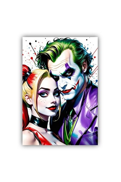 OEM Pictură pe pânză 50x70cm, Harley Quinn și Joker