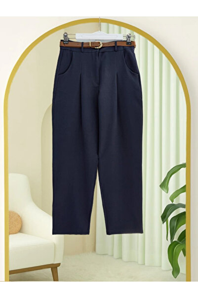 nedo7 Pleated Pocket Belted Ankle Trousers -Laci