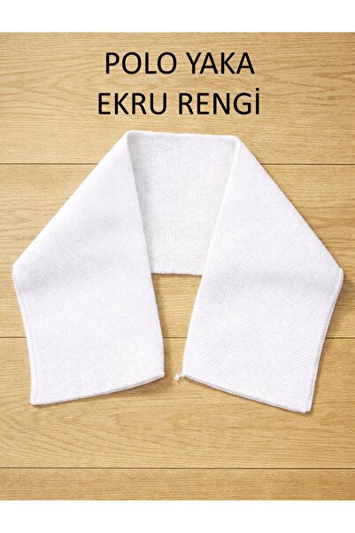 U5 FASHION Ribana Yaka Pamuklu Triko dokuma Polo Yaka Ekru Rengi En 40 Cm 42 ...