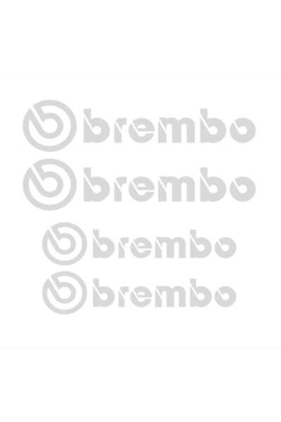 Brembo Set of 4 Stickers for Calipers, Gray