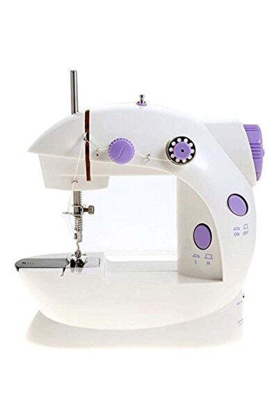 Generic ماكينة خياطة صغيرة محمولة، لون أبيض/بنفسجي، موديل FHSM-202