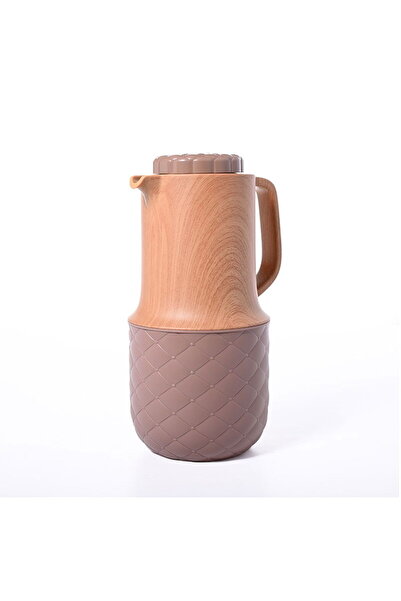 TAVOLO ترمس مونا بمقبض خشبي بني، سعة 1 لتر