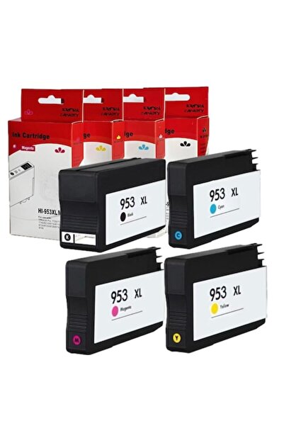 Ulm Cart Set 4 cartuse cerneala compatibile 953XL, black cyan yellow magenta,...