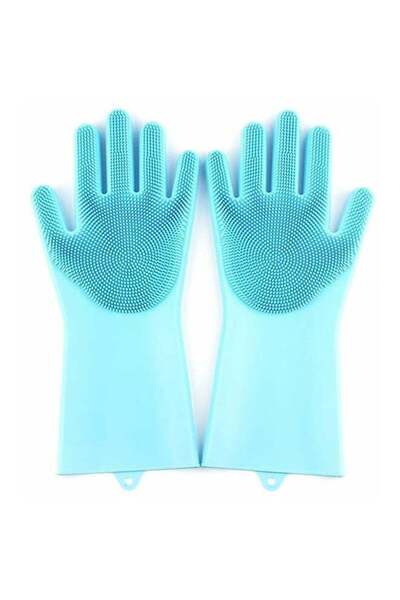 MENA طقم قفازات تنظيف سيليكون سحرية مكون من قطعتين