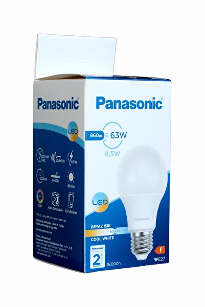PANASONIC LED Ampul 8.5W E27 6500K Beyaz Işık 860 Lümen