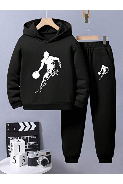 SVART WEAR Set de trening pentru copii, cu hanorac și pantaloni, cu imprimeu ...