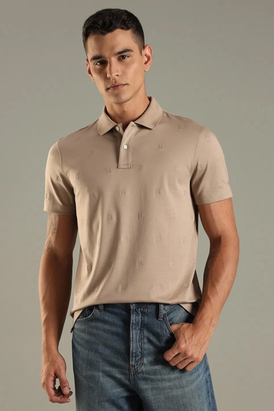 Tommy Hilfiger Mens Embroidered Logo Regular Fit Cotton Polo T-Shirt